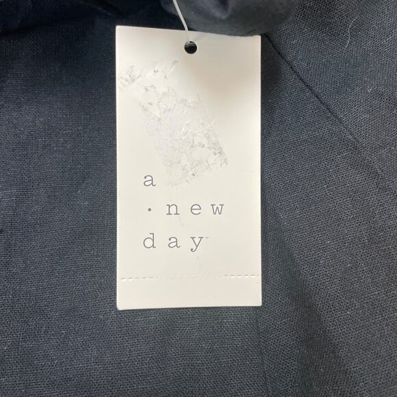 A New Day Women's Black Spaghetti Strap Flared Hem Bow Back Dress Size Large - Picture 3 of 5